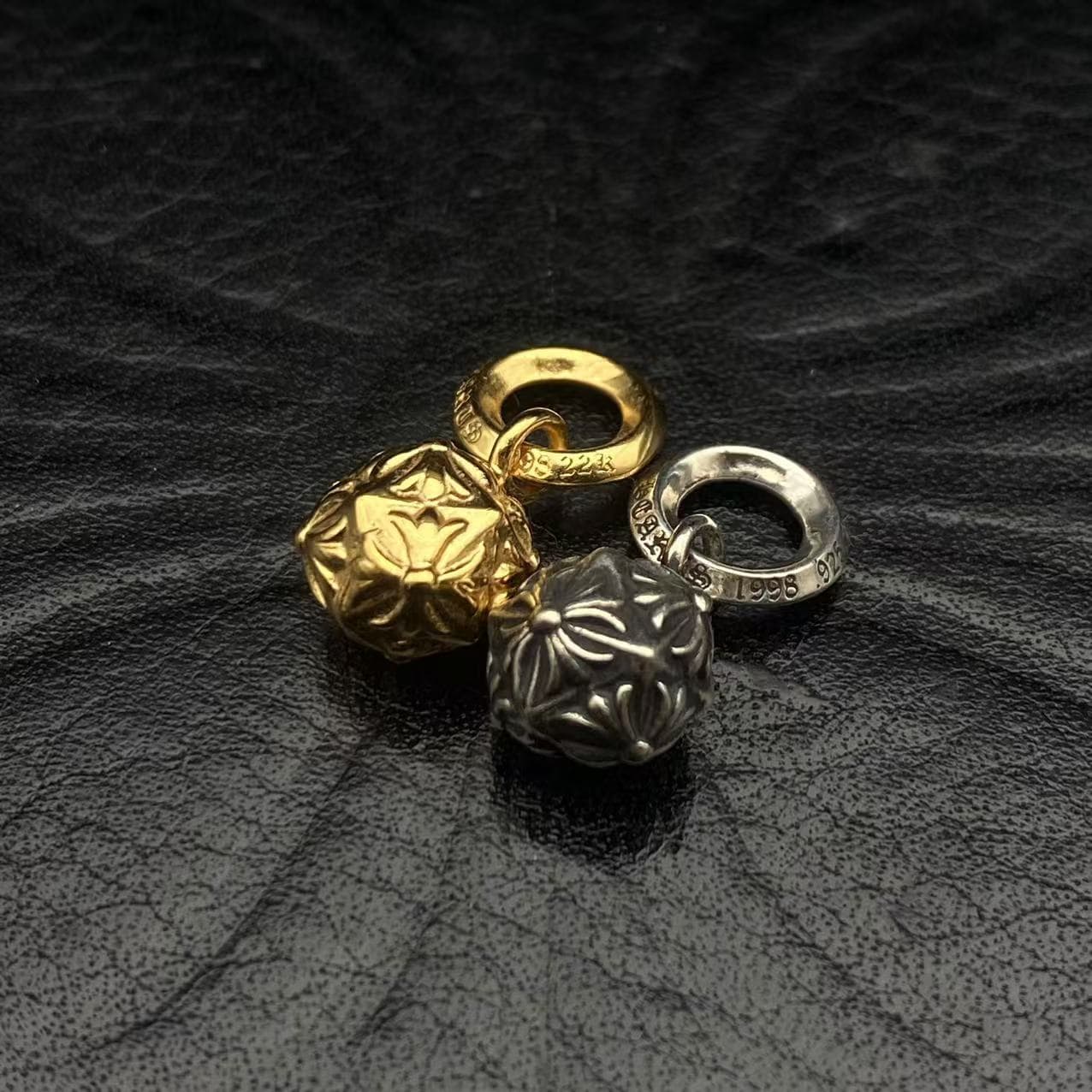 Cross ball pendant — view 1