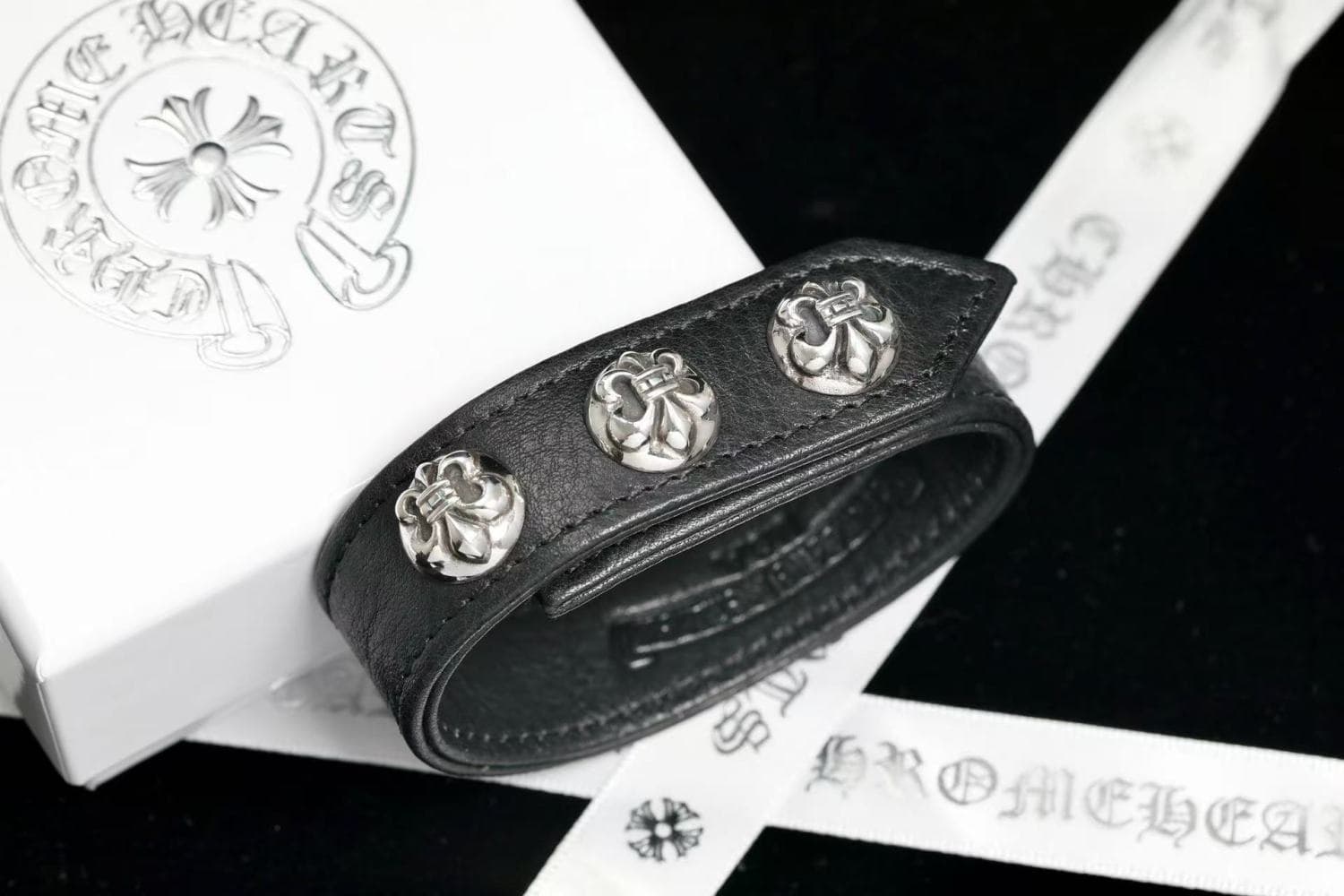 Leather wristband — view 1