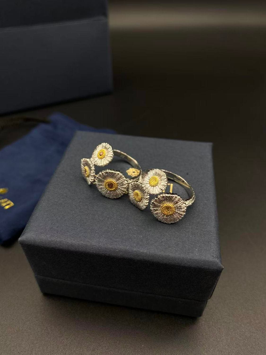 Three Flower Ring — view 1